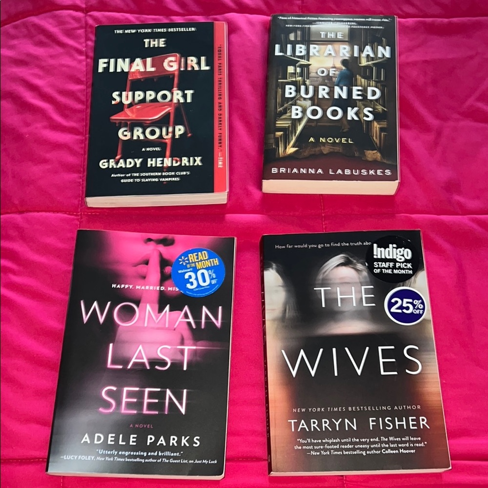 4 thriller mystery books